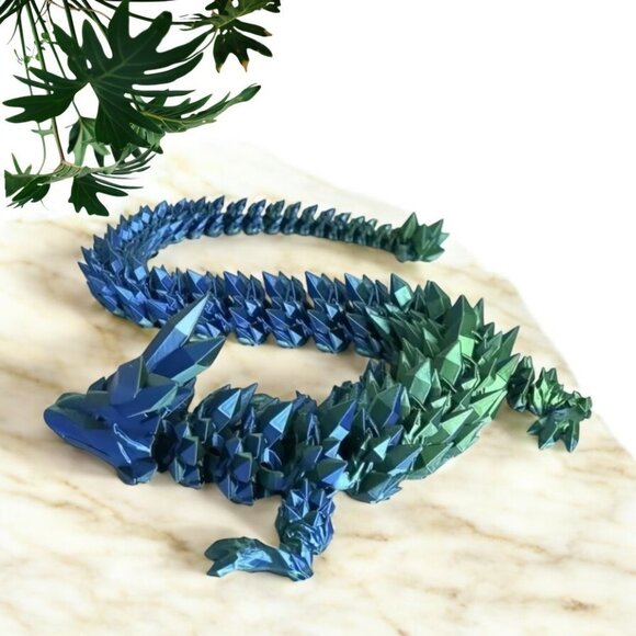 2Pcs Dragon Crystal 12" 3D Printed, Joints flexibles  Gift for Easter-(no Eggs) - Picture 3 of 12